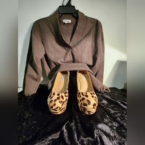 Steve Madden Leopard Print Platform Heels & Steve Madden Sweater